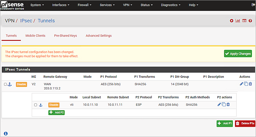 Screenshot of pfSense, picture new8